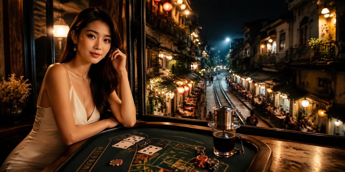 Không khí casino sôi động với ánh đèn rực rỡ và bàn chơi jackpot tại Việt Nam